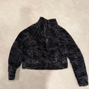 lululemon athletica Black Patterned Teddy Jacket